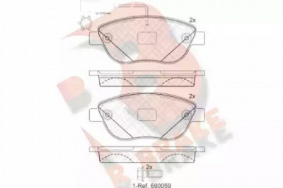 R BRAKE rb1440203 -  Комплект тормозных колодок, дисковый тормоз